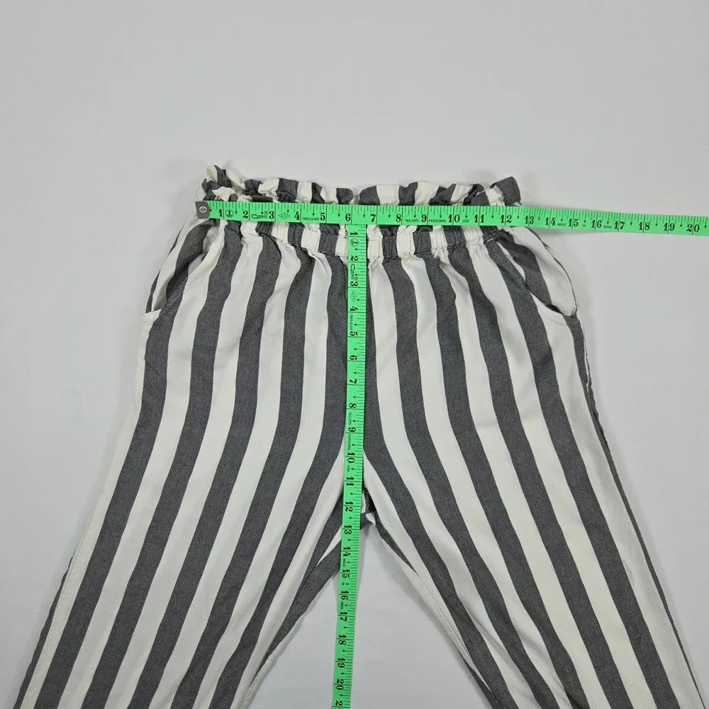 American Eagle Women Small Striped‎ Wide Leg Pants Preppy Art Teacher Chic